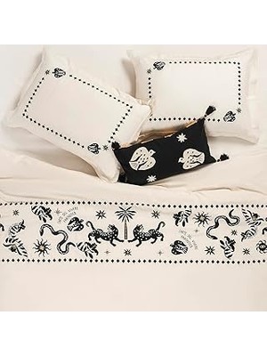 Nacario Kadmos Ekru Kıng Sıze Tencel Nevresim Takımı
