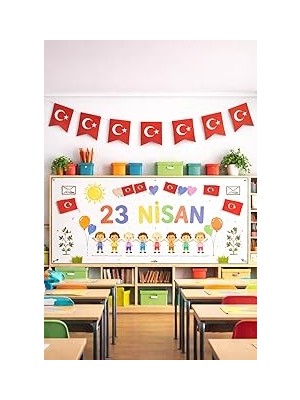 Nacario 23 Nisan Süsleri 23 Nisan Hediyeleri Ipli Ay Yıldızlı Bayrak 10 Lu Flama