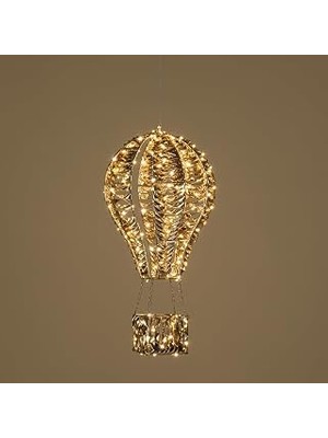 Nacario Asu LED Işıklı Balon Dekor 60 cm Altın
