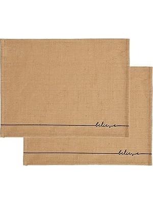 Nacario Textile 2'li Believe Jüt Amerikan Servis 45 x 35 cm