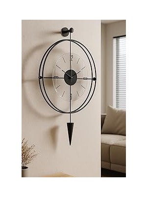Nacario Metaquartz Aksesuar Büyük Boy (50X90CM) - Siyah Şeffaf Camlı Laclock Konikli - Kırılmaz Tamperli Ca
