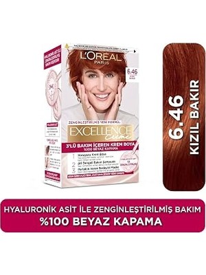 Nacario L'oreal Paris Excellence Creme Saç Boyası 6.46 Kızıl Bakır