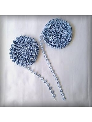 Nacario Yıldızlı Nakış Kurdele Seti - Tekstil Sanat Hobisi (Mavi)