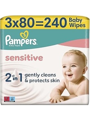 Nacario Pampers Sensitive Bebek Islak Havlu 3 Paket 240 Yaprak