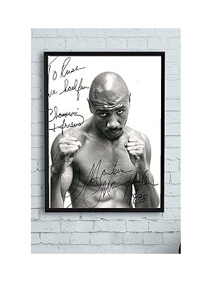 Nacario Postermanya (PSTER12128) Marvin Hagler Dövüş Çerçeveli Tablo (40X50CM)