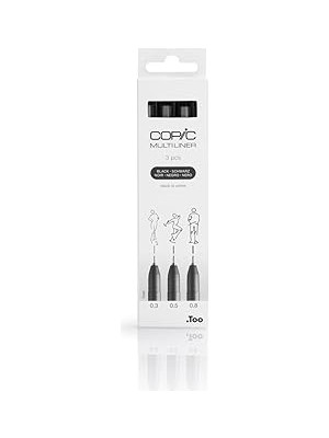 Nacario Copic Multılıner Siyah 3lü Set - Medium