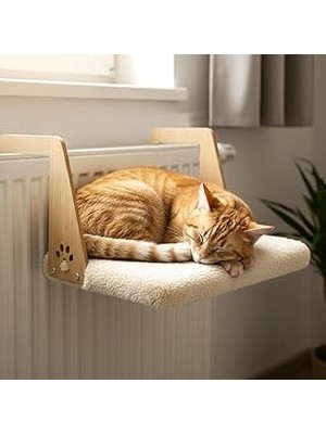 Nacario Gobypet Peluş Kalorifer Petek Radyatör Yatağı – Geniş Tasarım, Uyumlu (Krem)