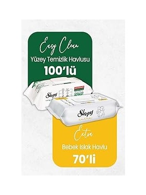 Nacario Sleepy Extra Islak Bebek Mendil 70' Li Temizlik Havlusu 100' Lü