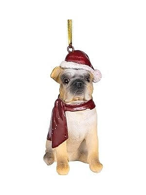 Nacario Toscano JH576304 Noel Noel Bulldog Tatil Süsleri, Tam Renkli