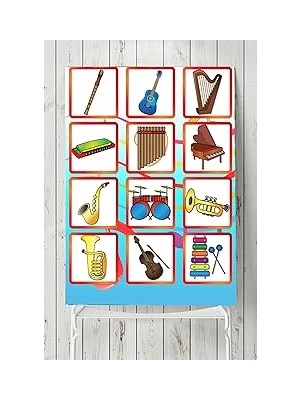 Nacario Postermanya (PSTER7368) Müzik Aletleri Eğitim Posteri (60X90CM)