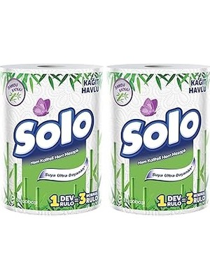 Nacario Solo Bambu Dev Rulo Havlu 1:3 (2 Paketi)