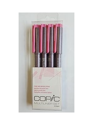 Nacario Copic Multiliner Pink Set (0,05, 0,1, 0,3, 0,5)