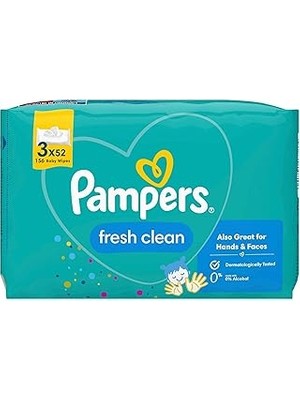 Nacario Pampers Fresh & Clean Islak Bebek Mendili (3 Paket = 156 Islak Mendil)