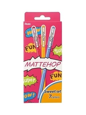Nacario Pentel 1.0 mm Parlak Jel Roller Kalem - 7 Adet Blisterli - Mattehop