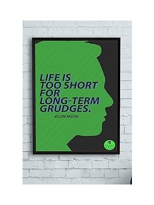 Nacario Postermanya (PSTER11982) Life Is Too Short Girişimcilik Çerçeveli Tablo (50X70CM)