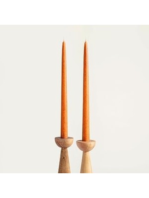 Nacario Deurne Turuncu Parafın Mum 2.2X2.2X30 cm