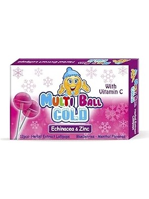 Nacario Multi̇ Ball Cold Eki̇nezya & Çi̇nko Loli̇pop 12 Adet