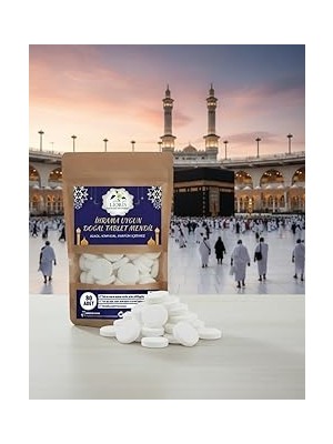 Nacario Sıkıştırılmış Doğal Alkolsüz Kimyasalsız Kokusuz Ihram Mendili-80 Adet Tablet Mendil