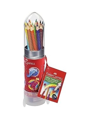 Nacario Faber-Castell Grıp Boya Kalemi Roket, 15 Renk