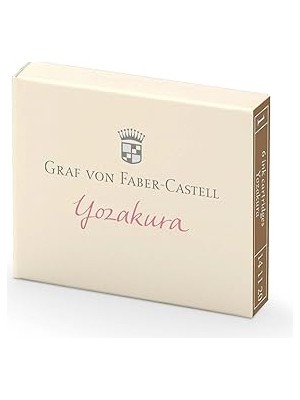 Nacario Graf Von Faber-Castell Dolma Kalem Kartuşu, 6’lı, Yozakura Renk, Suya Silinmeye Dayanıklı, Işığa