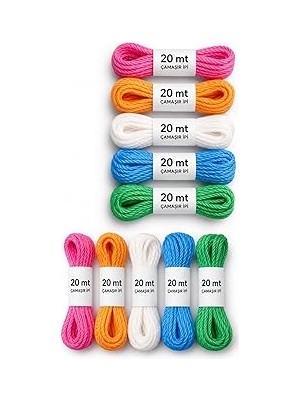 Nacario Naylon Çamaşır Ipi 20 mt x 2 = 40 mt Çok Amaçlı Ip