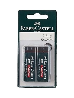 Nacario Faber-Castell 2 Plastik Silgi 7089/20 (Siyah)