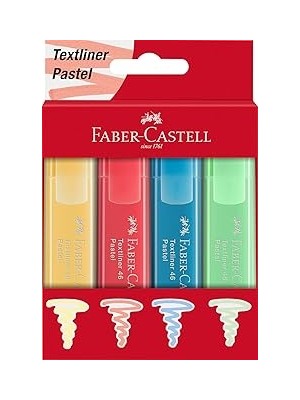 Nacario Faber-Castell Fosforlu K 46 Pastel R, 4'lü