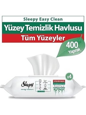 Nacario Sleepy Easy Clean Yüzey Temizlik Havlusu 100 x 4
