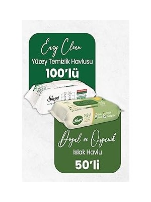 Nacario Sleepy Doğal Organik Islak Mendil 50' Li Temizlik Havlusu 100' Lü