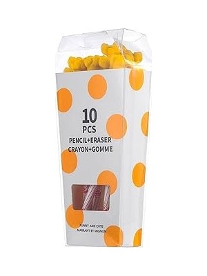 Nacario Miniso Popcorn Silgili Kurşun Kalem 10'lu Sarı, 2007647810106