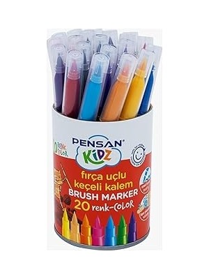 Nacario Pensan Keçeli̇ Kalem 20 Li̇ Kidz Firça Uçlu PE4000KÇ