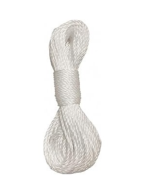 Nacario 20 Metre Beyaz Naylon Ip 3 Mm, Çok Amaçlı Dayanıklı Çamaşır Ipi, Kamp Bahçe Balkon Hamak Taşıma
