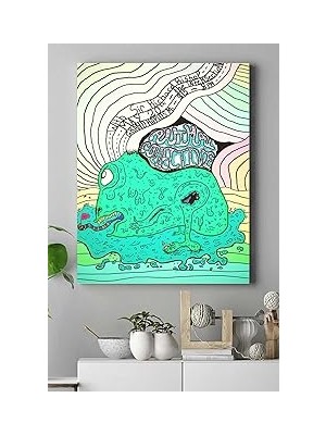 Nacario Postermanya (PSTER16771) Yeşil Kurbağa Hayvan Kanvas Tablo 40 x 60