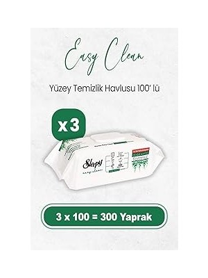 Nacario Sleepy Easy Clean Yüzey Temizlik Havlusu 100 x 3 Adet (300 Yaprak)