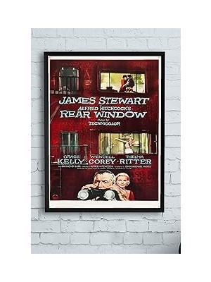 Nacario Postermanya (PSTER13070) -Arka Pencere Film Afişi Çerçeveli Tablo (50X70CM)