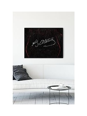 Nacario Postermanya (PSTER9928) Mustafa Kemal Atatürk Imza Çerçeveli Tablo (40X50CM)