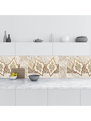 Nacario Mutfak Tezgah Arası Folyo Fayans Kaplama Folyosu Kahverengi 60X100 cm