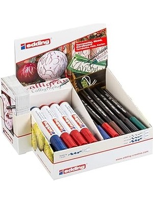 Nacario Edding 4 – 51538 Calligraphy Xmas Ekran Pen Marker, 38 Parça, Karton, 180 x 90 x 200 mm