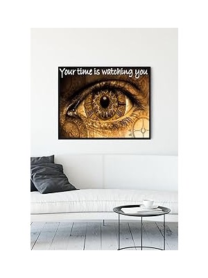 Nacario Postermanya (PSTER12743) Your Time Is Watching You Girişimcilik Çerçeveli Tablo (40X50CM)