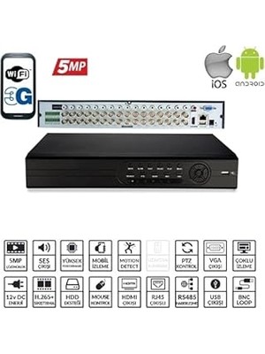 Nacario 32KANAL EZ-8732AHD 5mp Analog Kayit
