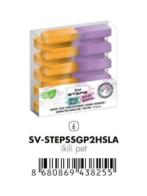 Nacario Serve Steps Silgi Pastel Hrd Sar-Lavanta 2li Pet