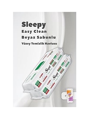 Nacario Sleepy 4 Xl Mopa Uyumlu Beyaz Sabunlu Havlu 2 Paket Pamuk