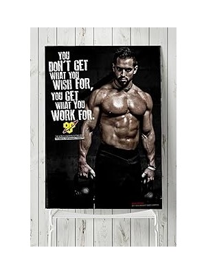 Nacario Postermanya (PSTER9457) Work For Vücut Geliştirme Body Building Fitness Posteri 60 x 90 cm