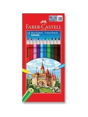 Nacario Faber-Castell Karton Kutu Boya Kalemi 12 Renk Tam Boy