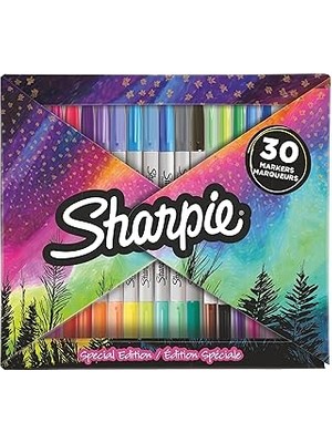 Nacario Sharpie Fine Permanent Markör 30'lu Karışık Kutu, Zarf