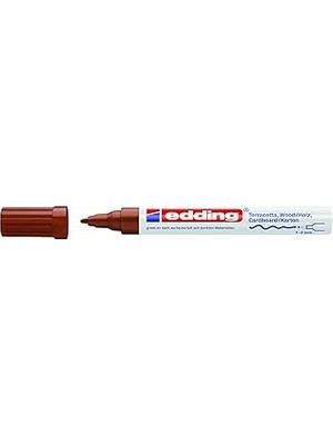 Nacario Edding 4040 Mat Mürekkep Kalemi - 1 Markör - Yuvarlak Uç 1-2 mm - Kahverengi - Pürüzlü, Koyu Veya G
