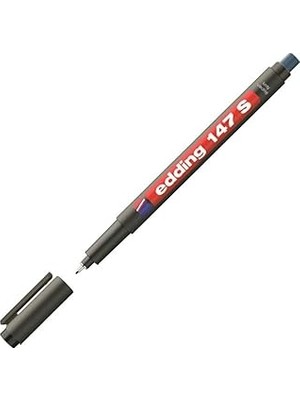 Nacario Edding 147 S Silgili Permanent Kalem - Asetat Kalemi - Kırmızı - 1 Kalem - 0,3 mm Yuvarlak Uç