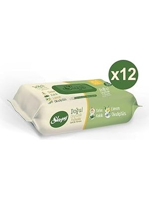 Nacario Sleepy Doğal Organik Pamuklu Temizlik Havlusu 12X50 Yaprak