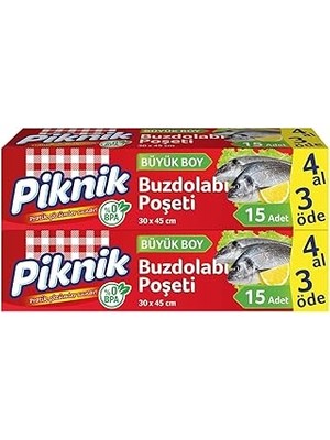 Nacario Piknik Buzdolabı Poşeti 4AL3ÖDE Büyük 15'li̇