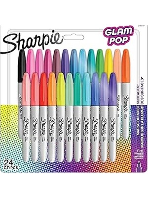 Nacario Sharpie Fine Glam Pop Permanent Markör 24LÜ Bls